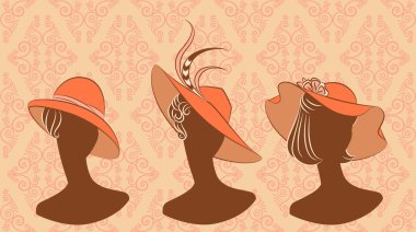 Vintage fashion girl clipart