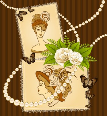 Vintage fashion clipart