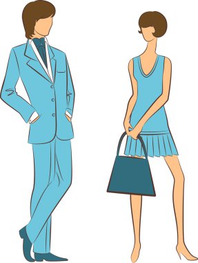 Vintage fashion clipart