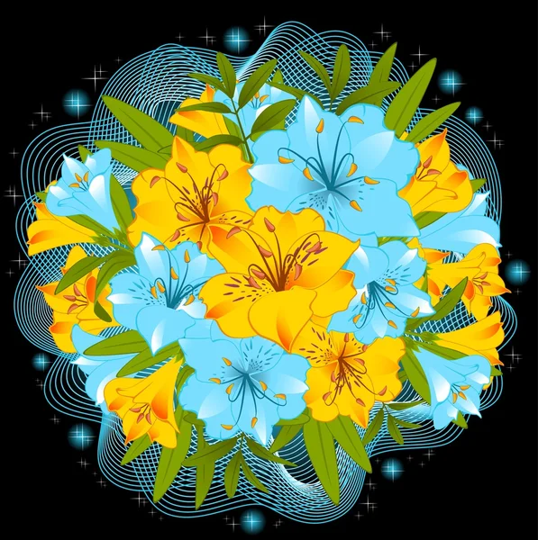 Háttér virágokkal — Stock Vector