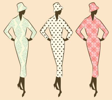 Vintage fashion clipart