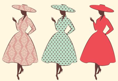 Vintage fashion clipart