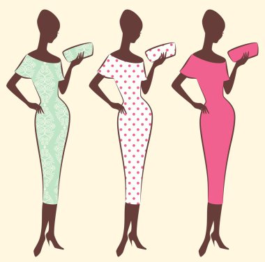 Vintage fashion clipart