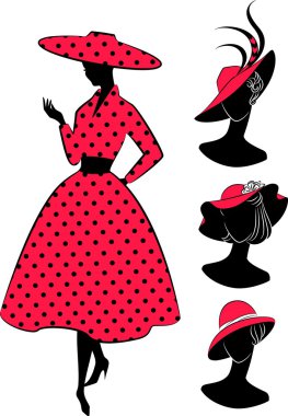 Vintage fashion clipart