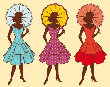 Vintage fashion clipart