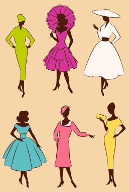 Vintage fashion clipart