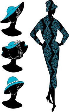 Vintage fashion clipart