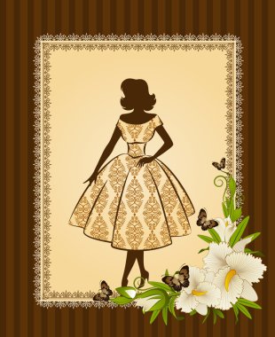 Vintage fashion clipart