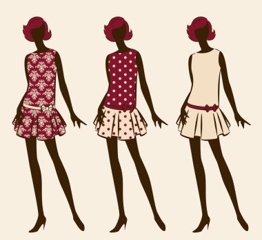 Vintage fashion clipart