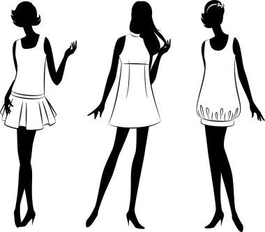 Vintage fashion clipart