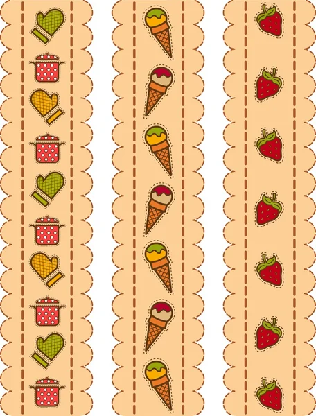 Conjunto de color icono de comida — Archivo Imágenes Vectoriales