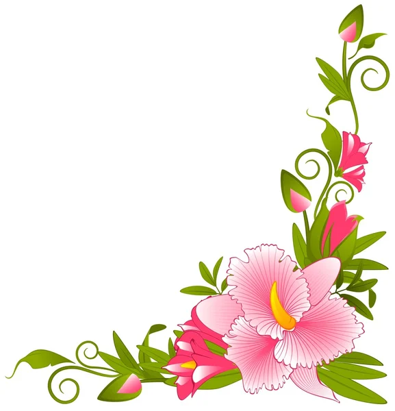 Achtergrond met bloemen — Stockvector