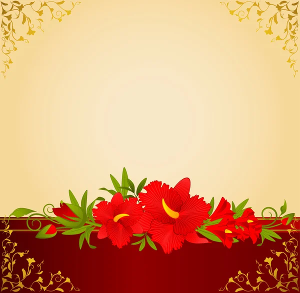 美丽的兰花花束 — 图库矢量图片