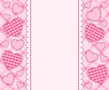 Hearts on the background clipart