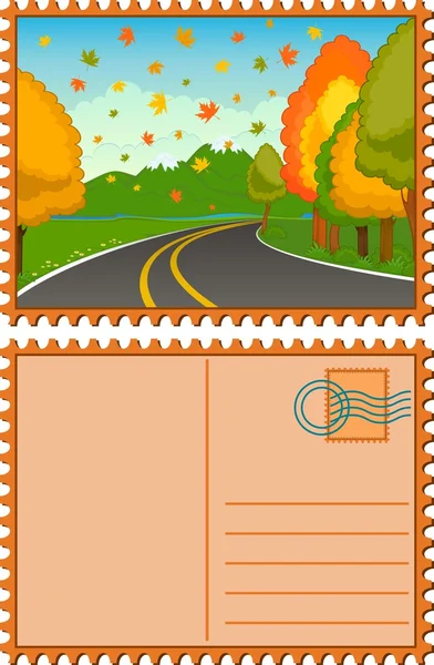 The landscape with road — Stock Vector