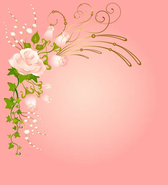 Beautiful bouquet from roses — Stock Vector