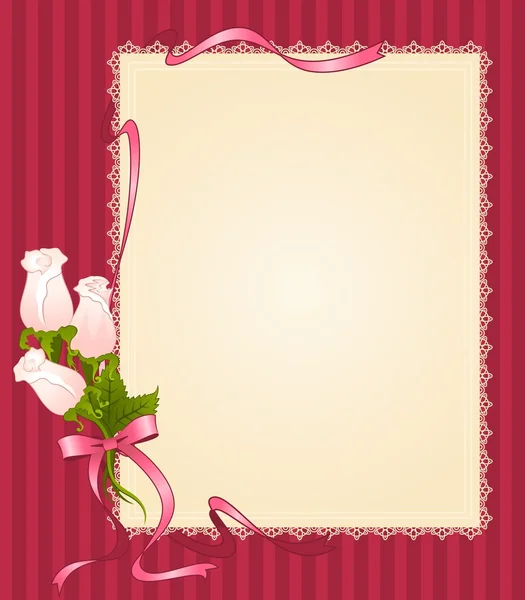 バラから美しい花束 — ストックベクタ