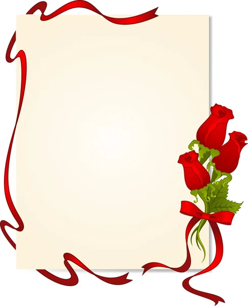 Όμορφο μπουκέτο από τριαντάφυλλα — Διανυσματικό Αρχείο