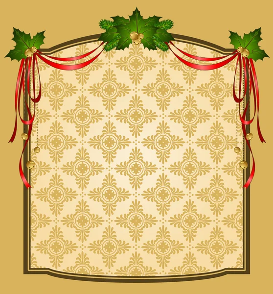 复古圣诞挂毯背景. — 图库照片