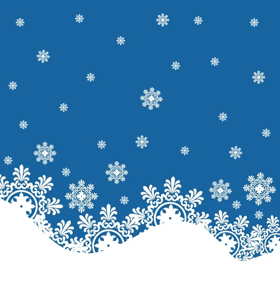 Snöflinga vintern bakgrund. — Stockfoto