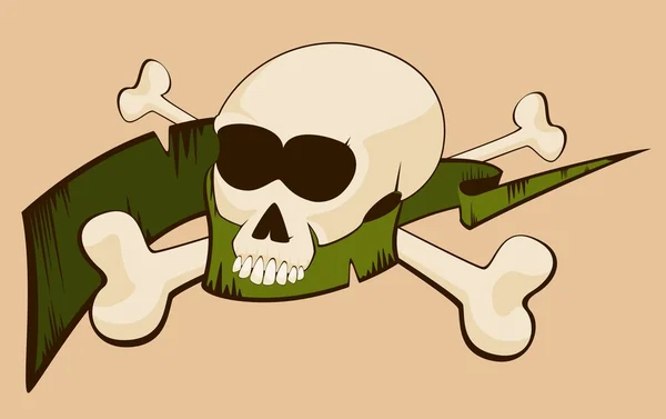 Human skulls for halloween — Stock Vector