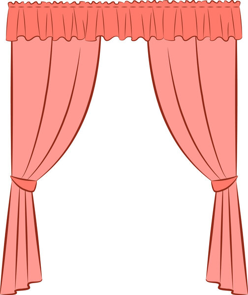 The vintage interior with curtain