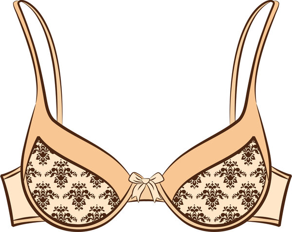 Vintage brassiere with ornament.