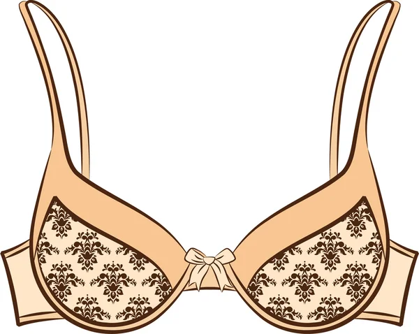 Vintage brassiere with ornament. — Stock Photo, Image