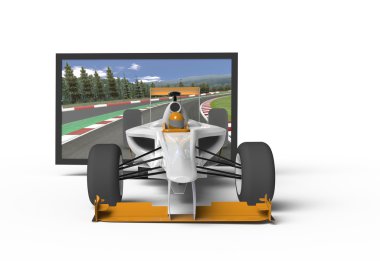 3D tv, tv uçan yarış araba