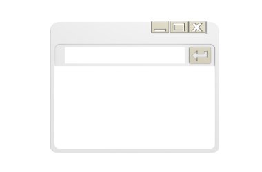 Internet Browser Window, simplified. Isolated on white clipart