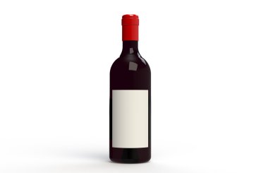 şarap. kopya alanı ile kırmızı şarap şişesi