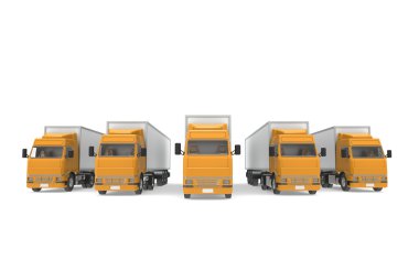 Trucks Orange. Part of Warehouse and Logistics Series. clipart