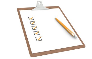 Checklist on Clipboard clipart