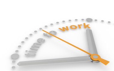 Time to Work. Abstract clock. clipart