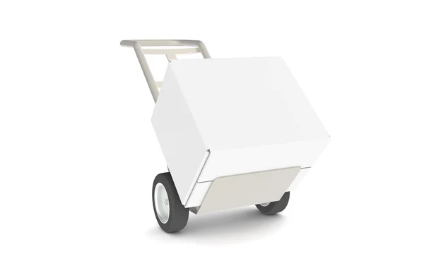 Ruční vozíky, s bo izolovaných na bílém. — Stock fotografie