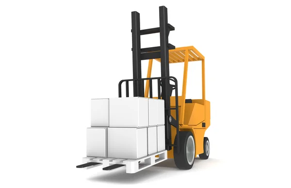 Forklift with Pallet — Stockfoto