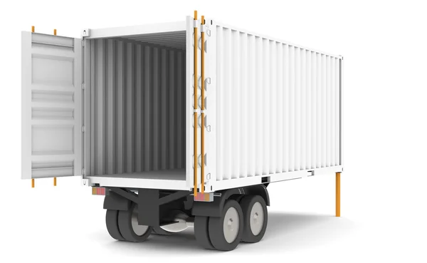Container aanhangwagen — Stockfoto