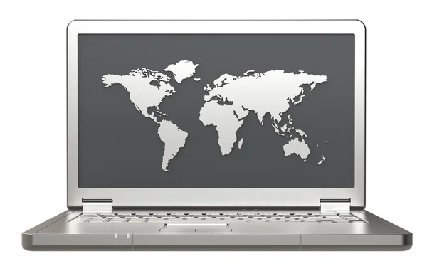 Laptop världen — Stockfoto