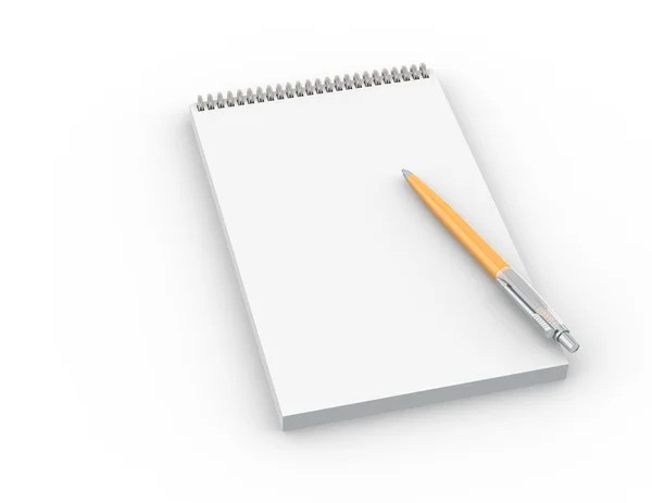 Blank isolated notepad — Stock Photo, Image