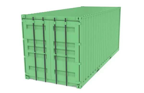 Zelený kontejner. součástí skladové a logistické série — Stock fotografie