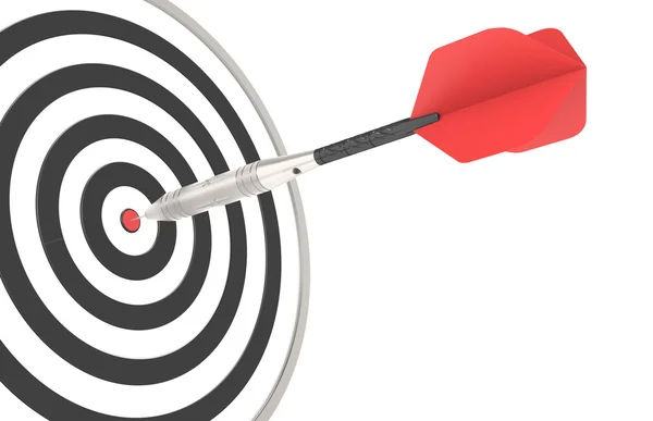 Red dart hitting the target — Stock Photo, Image