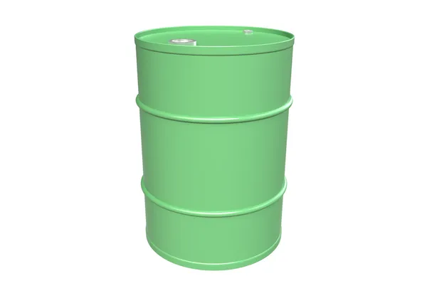 Fat trumma grön. del av en lager-serie. — Stockfoto