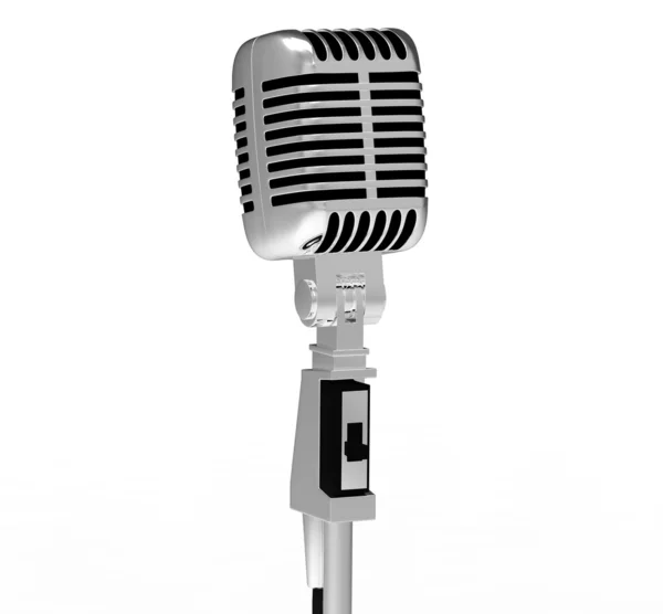 Silbernes Mikrofon — Stockfoto