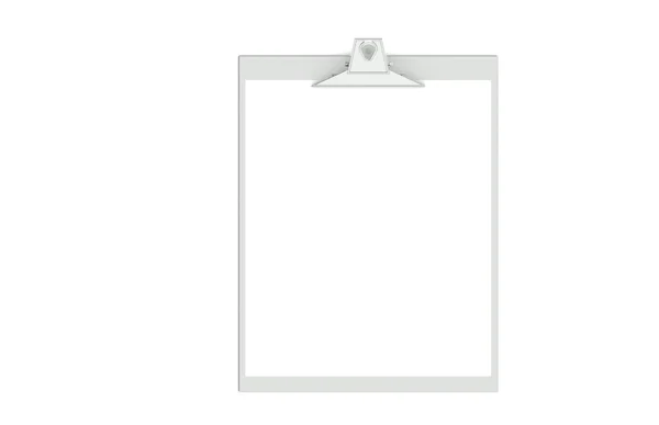 Un portapapeles de acero y un pedazo de papel en blanco —  Fotos de Stock