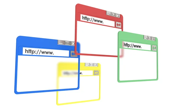 Finestre del browser — Foto Stock