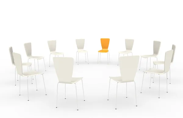 Chairs in a circle — Stock Photo, Image