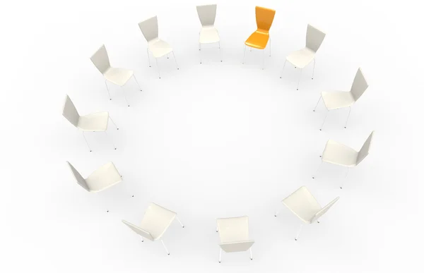 Sedie in cerchio — Foto Stock