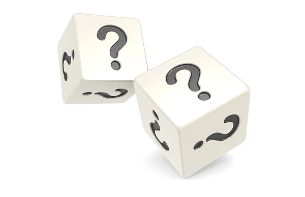 Dice with Question Mark. — Stock Photo, Image
