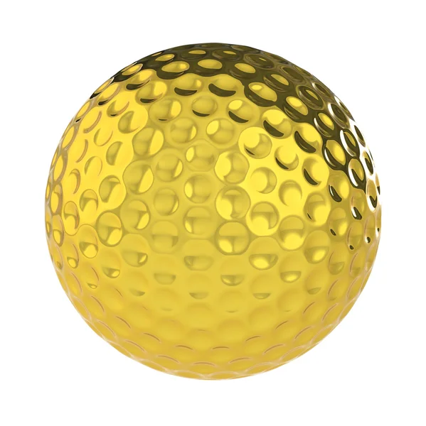 Golden Golf Ball — Stock Photo, Image