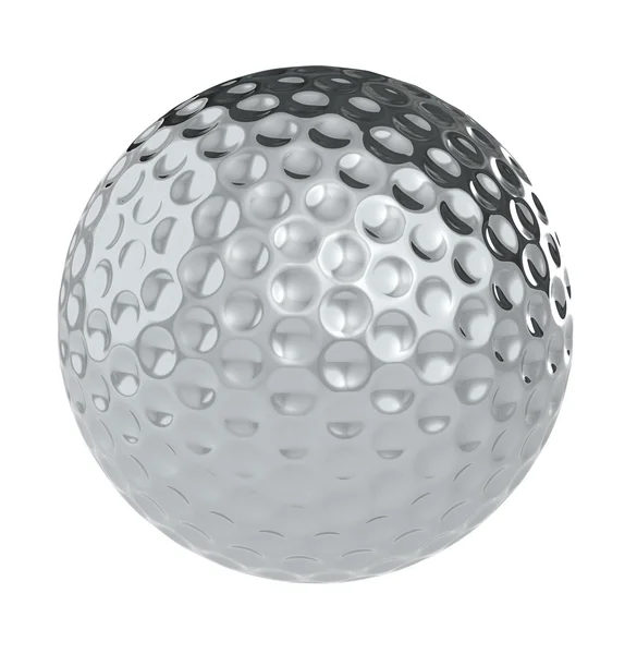 Una pelota de golf de plata —  Fotos de Stock